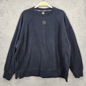 Under Armour Ribbed Crewneck Sweatshirt Black Full Zip Sleeve Women's Large‎